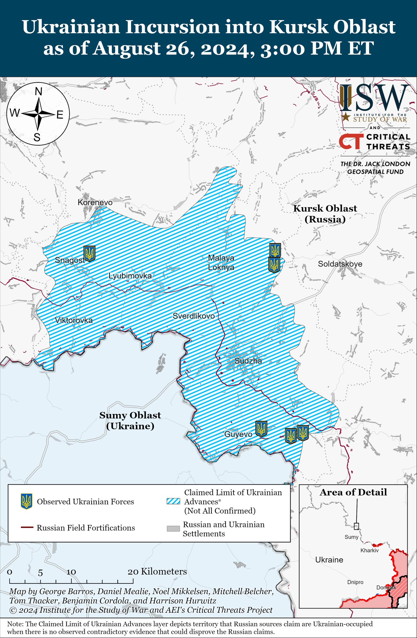 Assessment of Russian Offensive on August 26, 2024