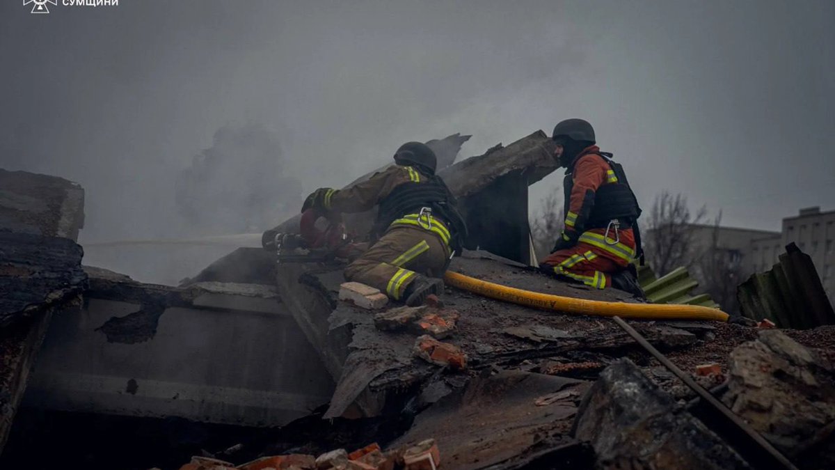 Russian shelling kills two in Sumy service station rescue ongoing