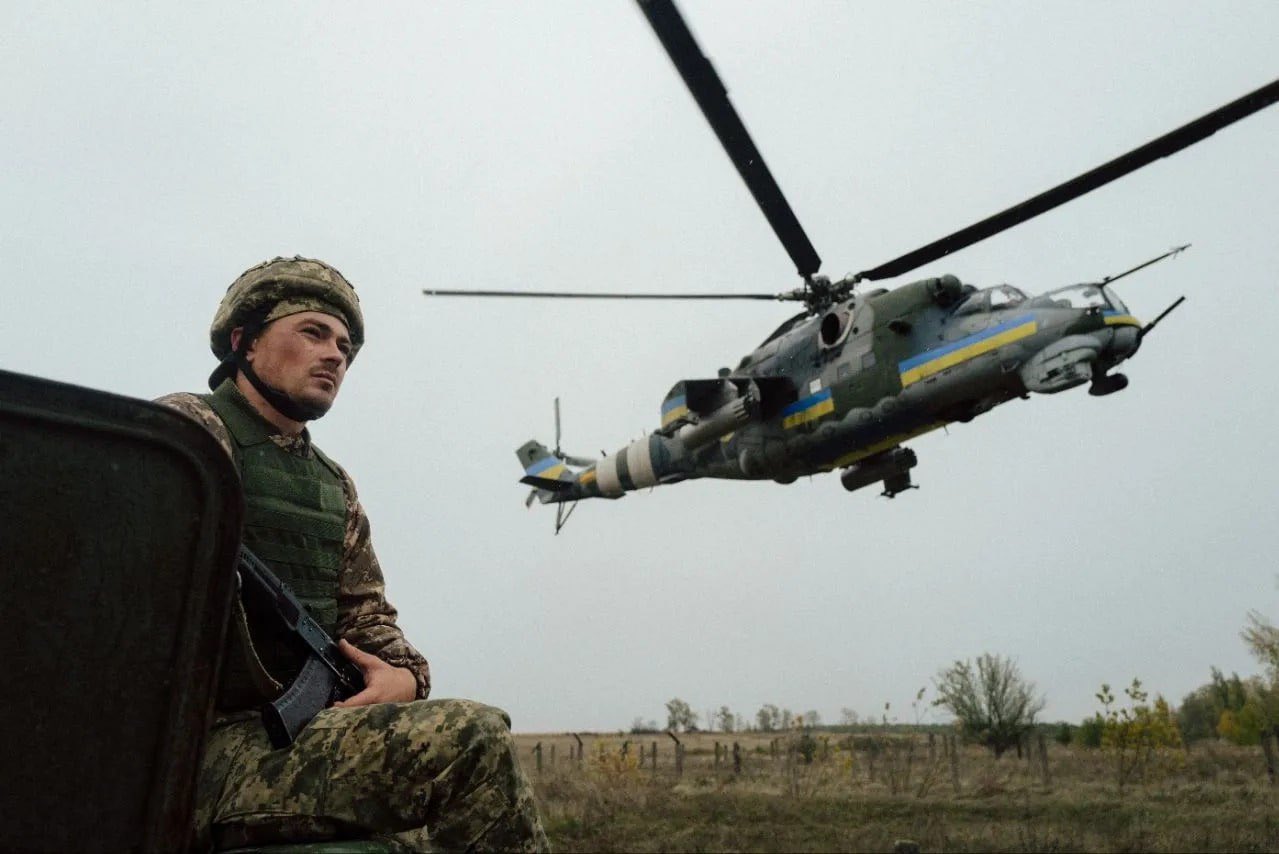 Former Czech Mi-24V attack helicopter in Ukrainian service