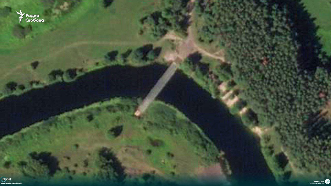 Russian pontoon crossings near Glushkovo and Zvannoe
