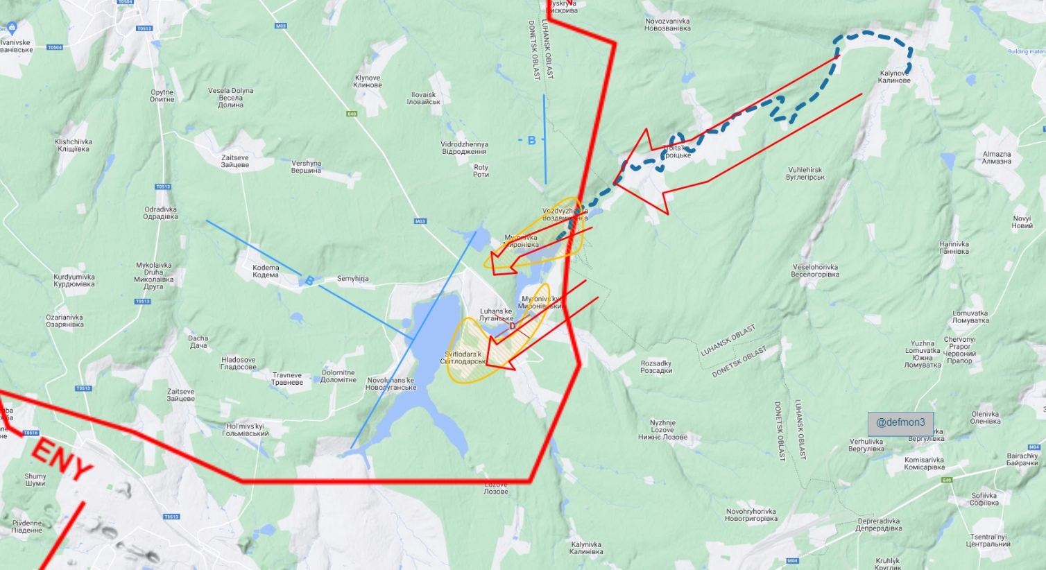 Reports on fighting near Svitlodars’k and Myronivs’kyi (Myronivka)
