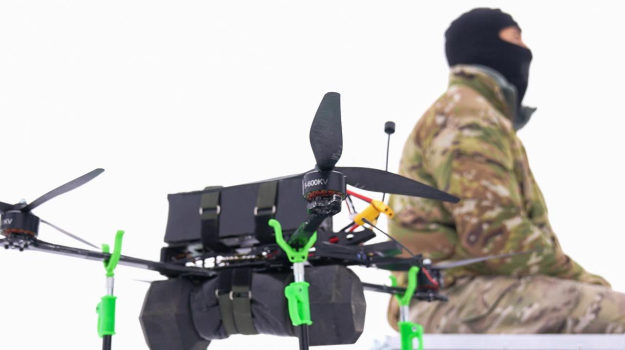 Fiber-optic drone for combat operations