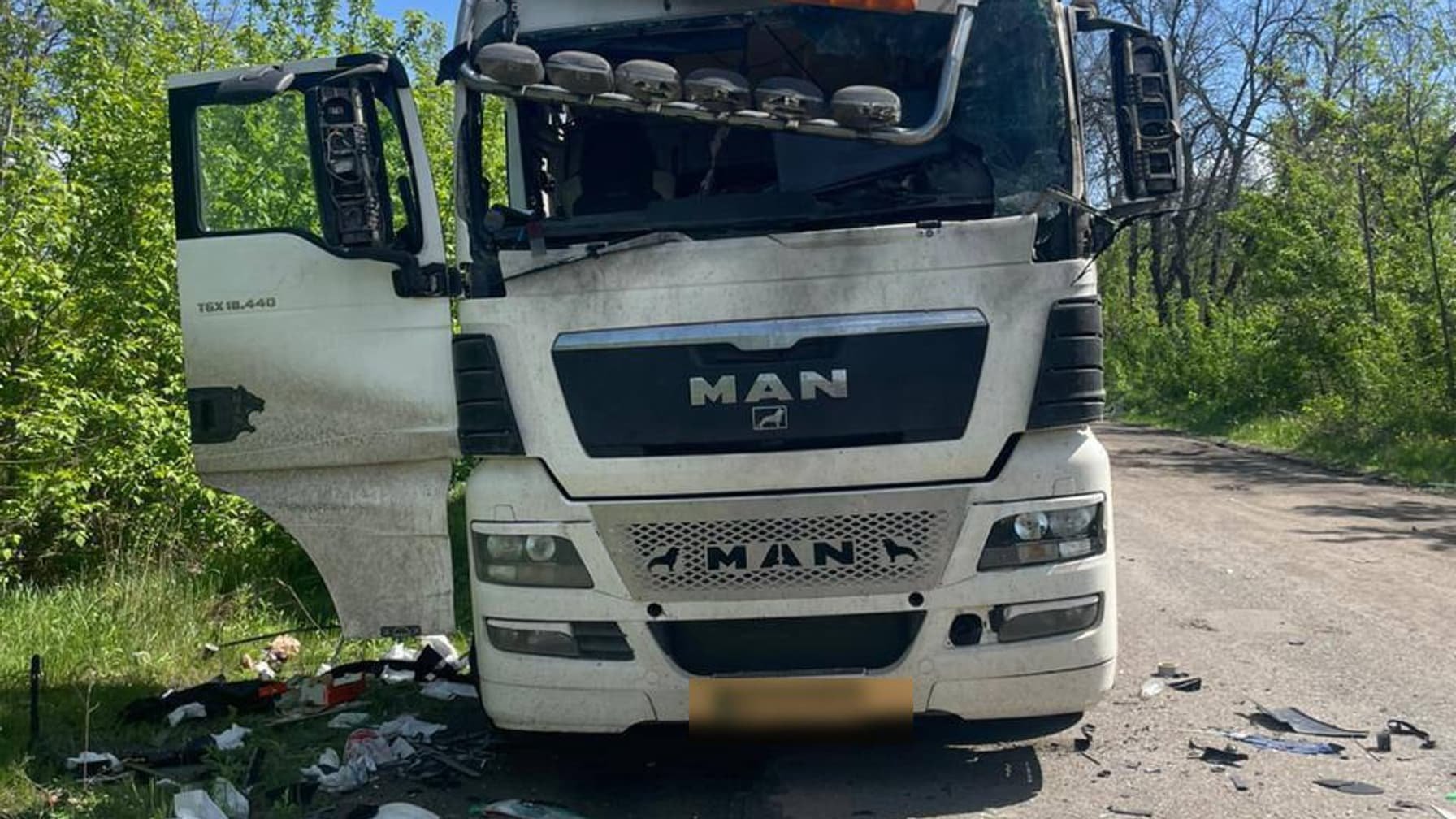 Attack drone strikes truck near Vovchansk