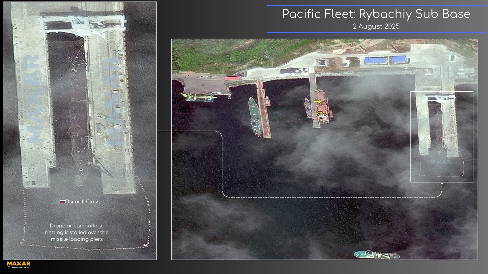 Russia deploys anti-drone nets at Kamchatka nuclear submarine base
