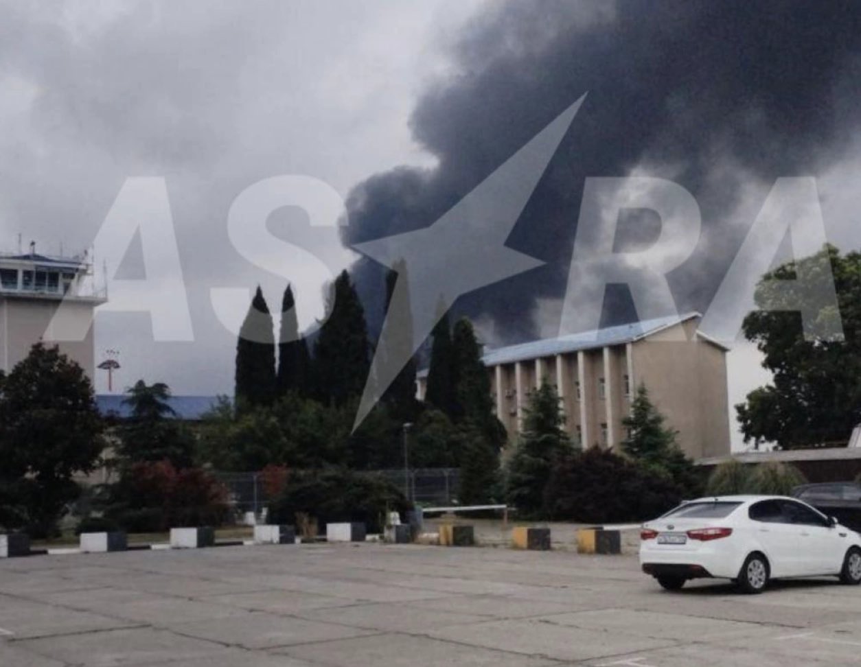 Ukrainian drones strike Sochi airport fuel storage, causing fire