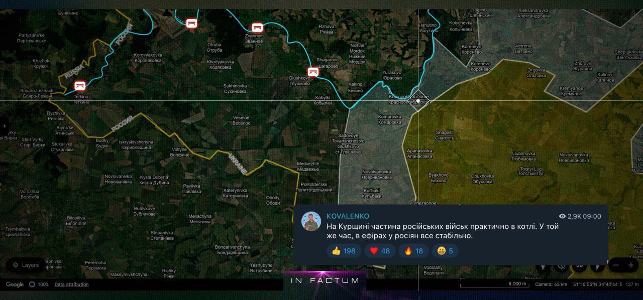 Ukrainian forces cut Russian land links in Kursk region