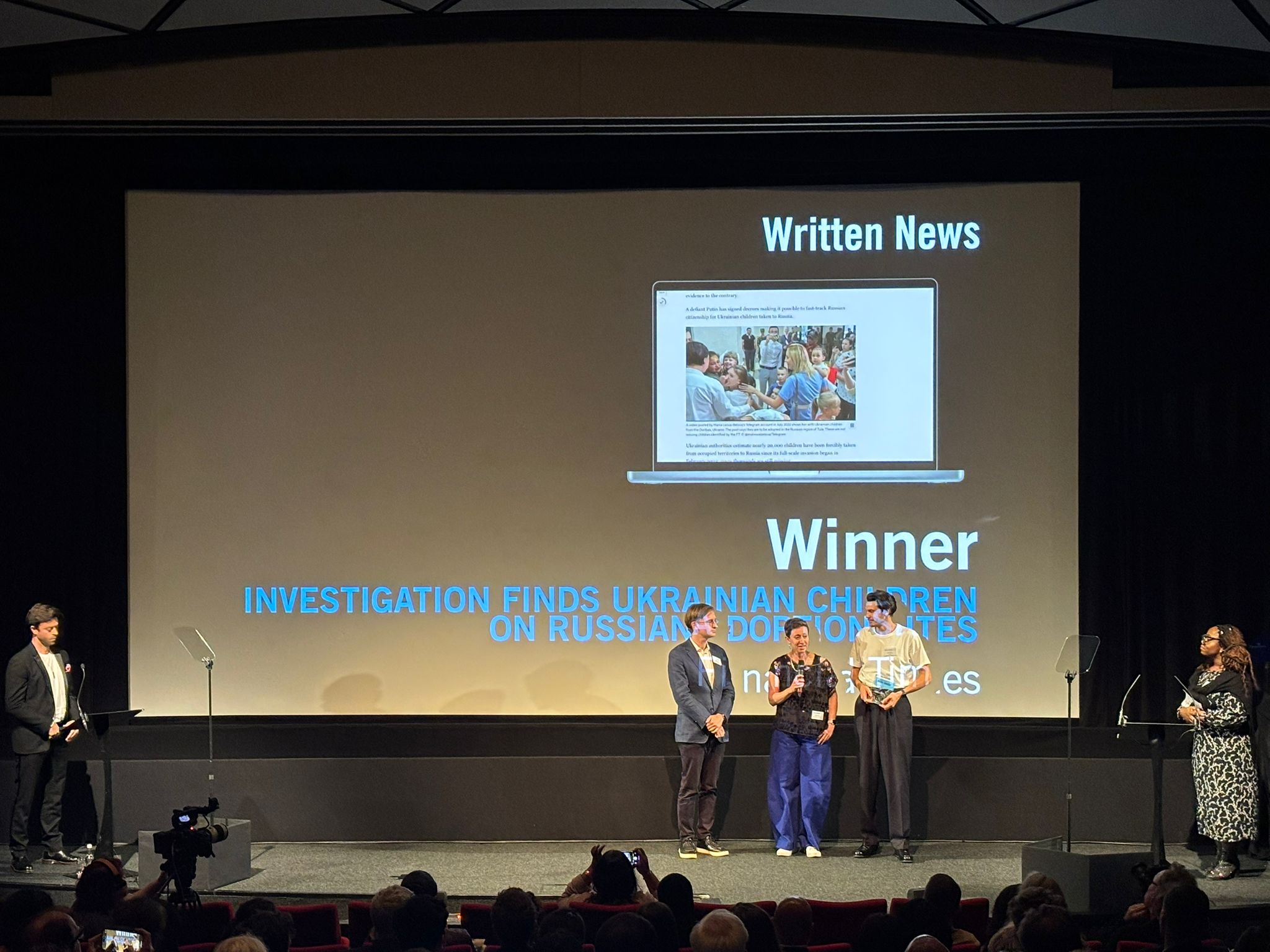 Announcement of Amnesty Award for Ukrainian children abduction investigation