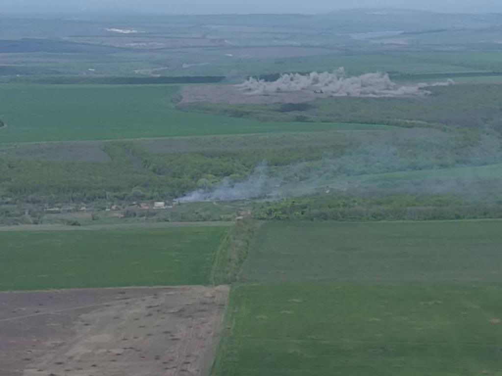 Ukrainian artillery strike near Sulyhivka