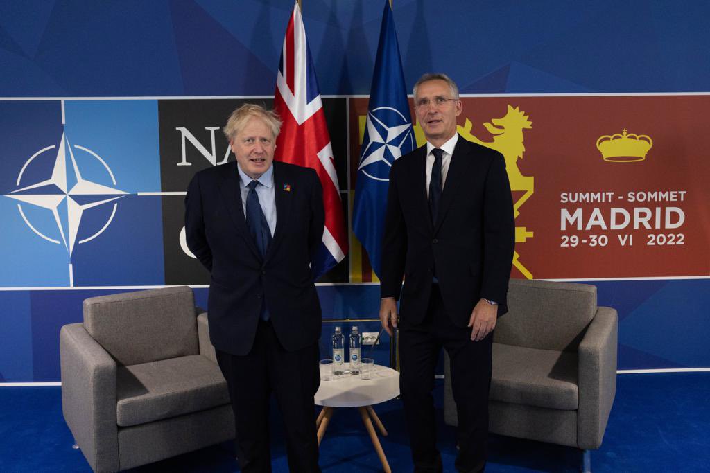 Thanking UK role in NATO, support for Ukraine