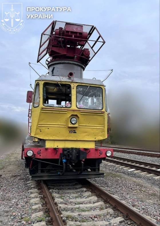 Russians hit railway in Chernihiv, driver injured