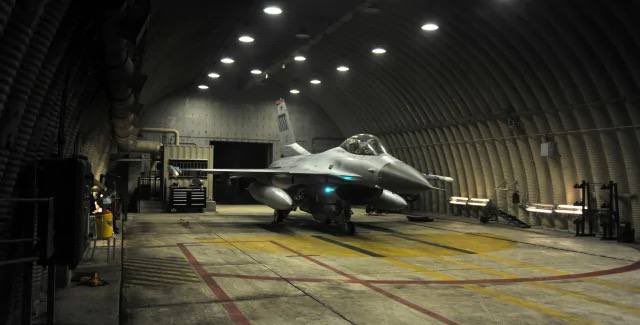 F-16 in underground shelters to evade Russian strikes