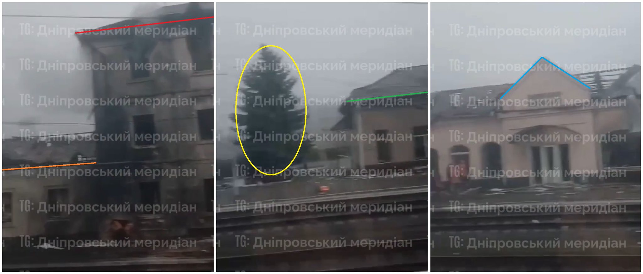 Kamianske train station damaged in Russian attack