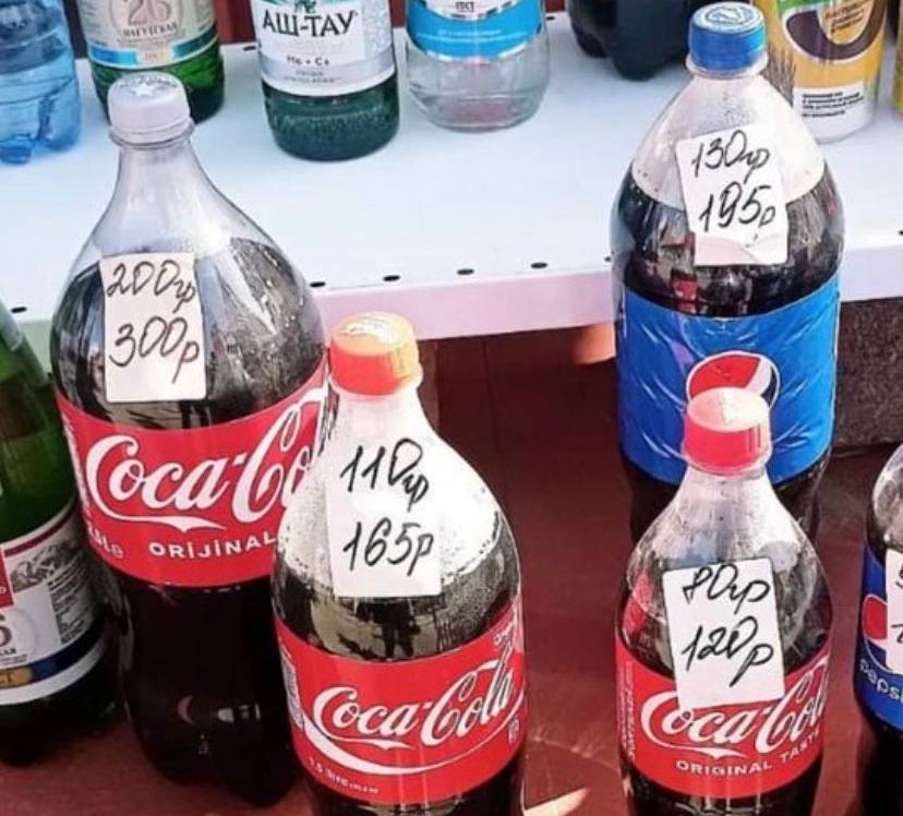 Prices for Coca-Cola in Occupied Mariupol