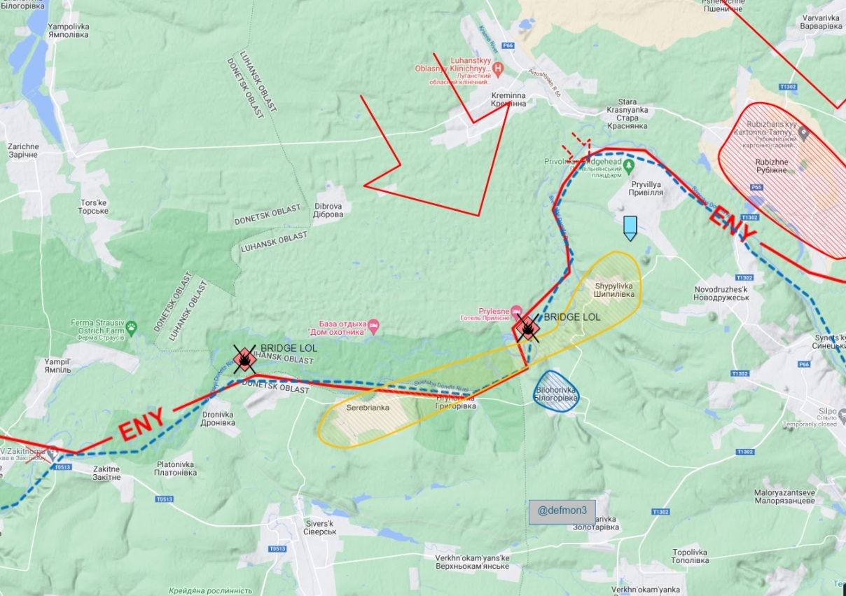 Bilohorivka under control; RU lacks crossing and south side control