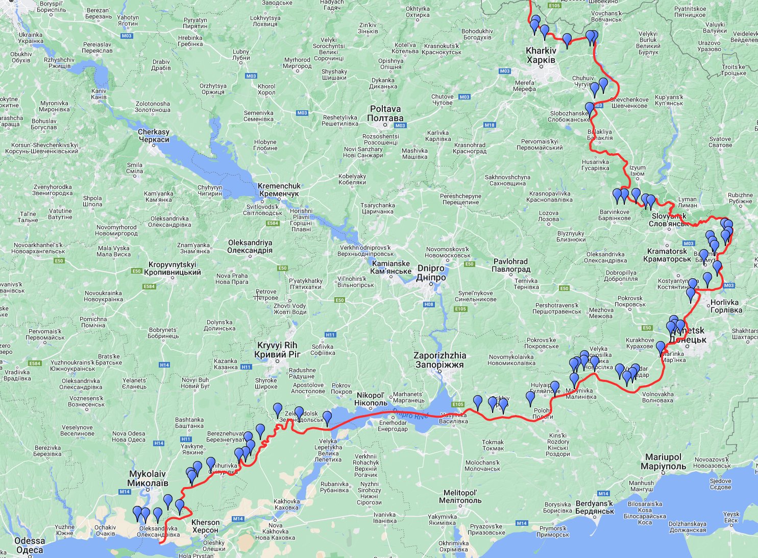 66 Shellings, quelques localisations manquantes