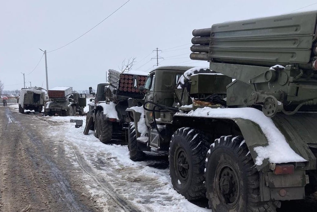 Enemy military column destroyed by Ukrainian forces
