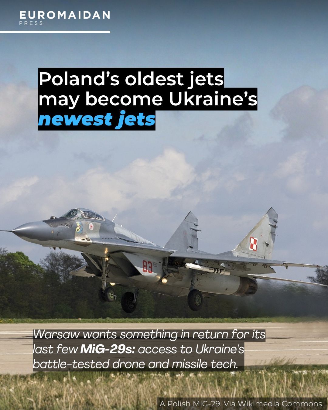 Poland proposes delivering 14–15 MiG-29s to Ukraine