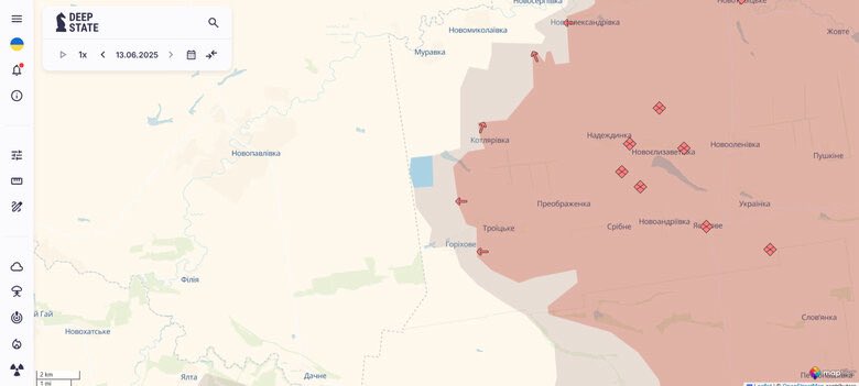 Occupants advance near Odradne and others