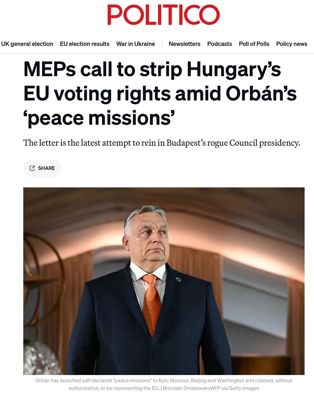 63 MEPs seek to suspend Hungary’s EU voting rights