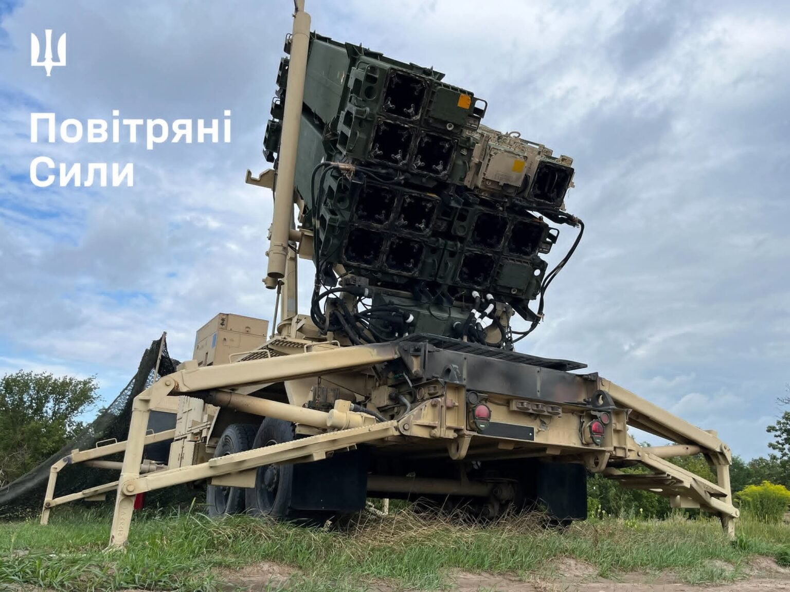 A Ukrainian Patriot system destroys ballistic missiles