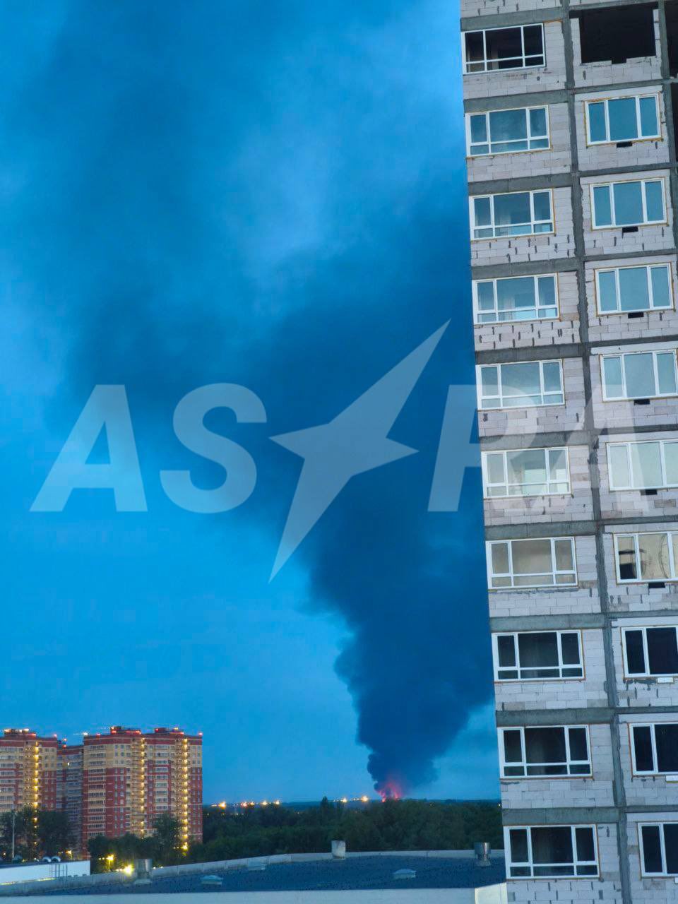 Fire near Podvyazye, Ryazan Region, reported after UAV attack