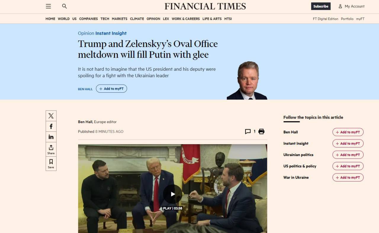 Trump and Vance plotted against Zelensky