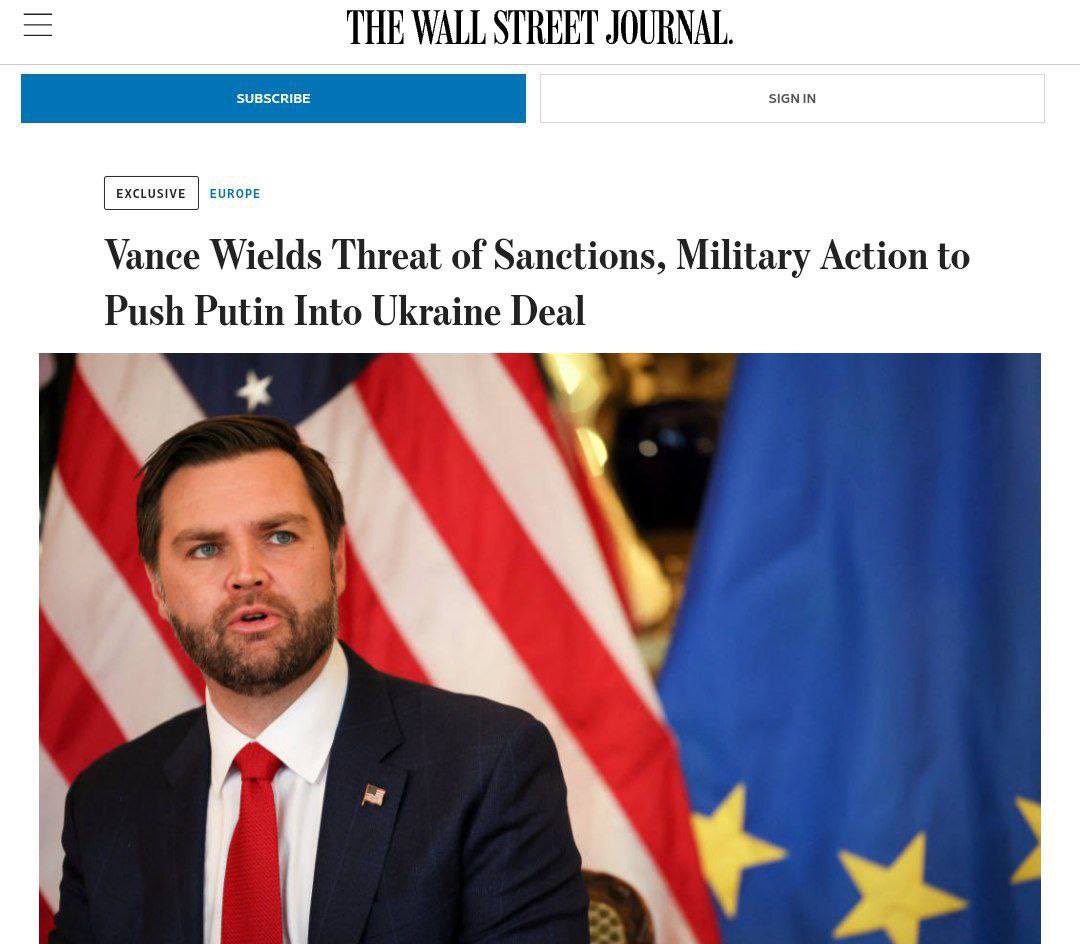 USA threatens troops and sanctions if Putin refuses deal