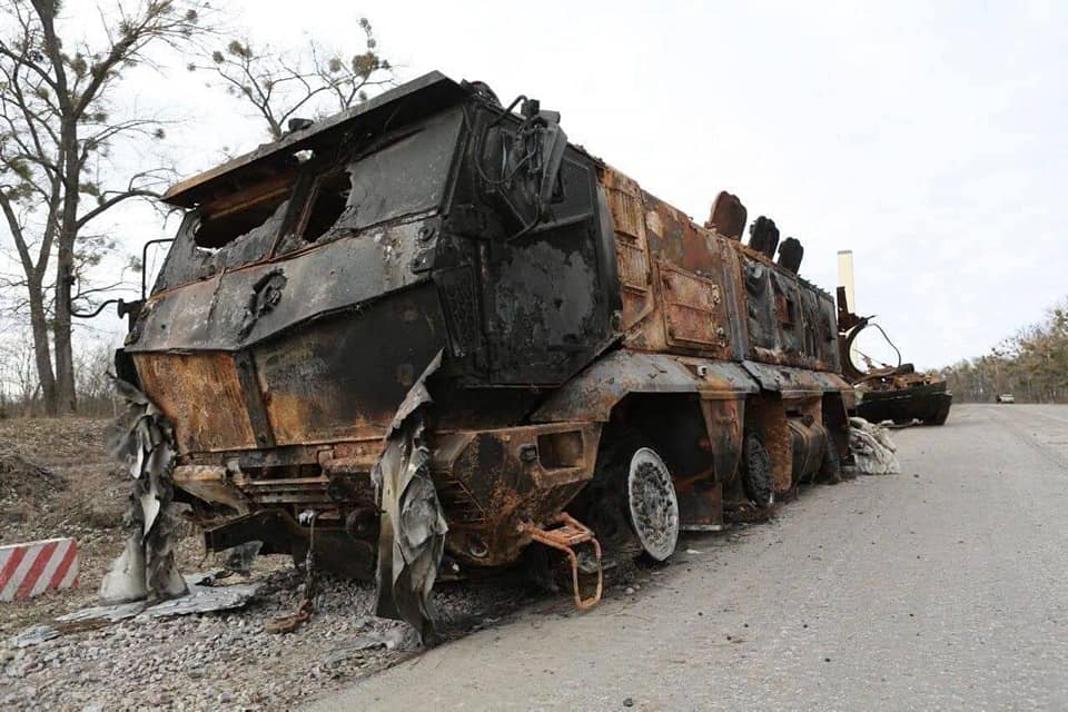 Ukrainian Troops Destroy Russian Kamaz-Typhon