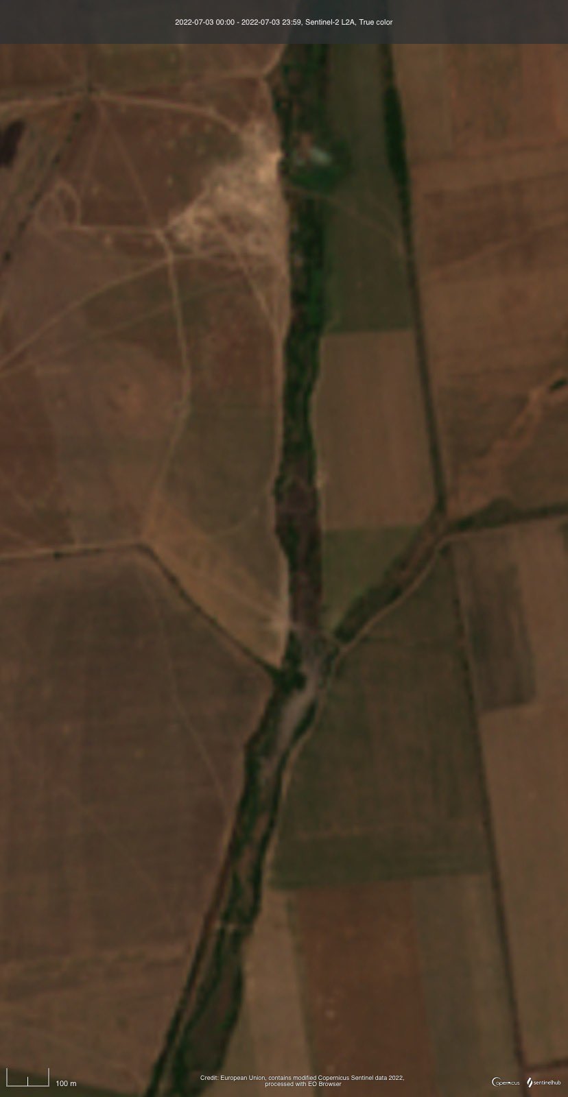 Geolocated Ukrainian artillery strike