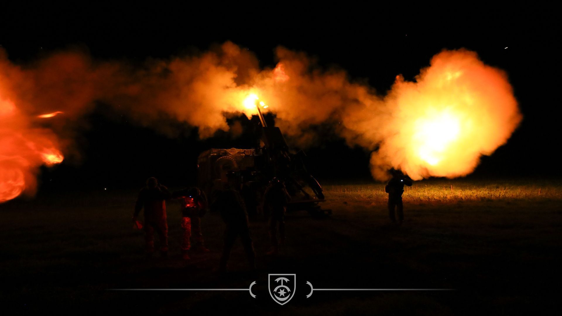 Artillery and Infantry Repelling the Enemy at Dawn