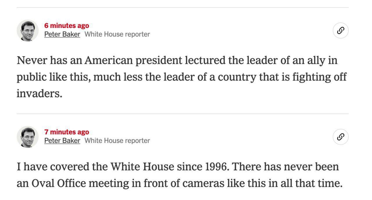 NYT journalist: US president’s public lecture to ally unprecedented