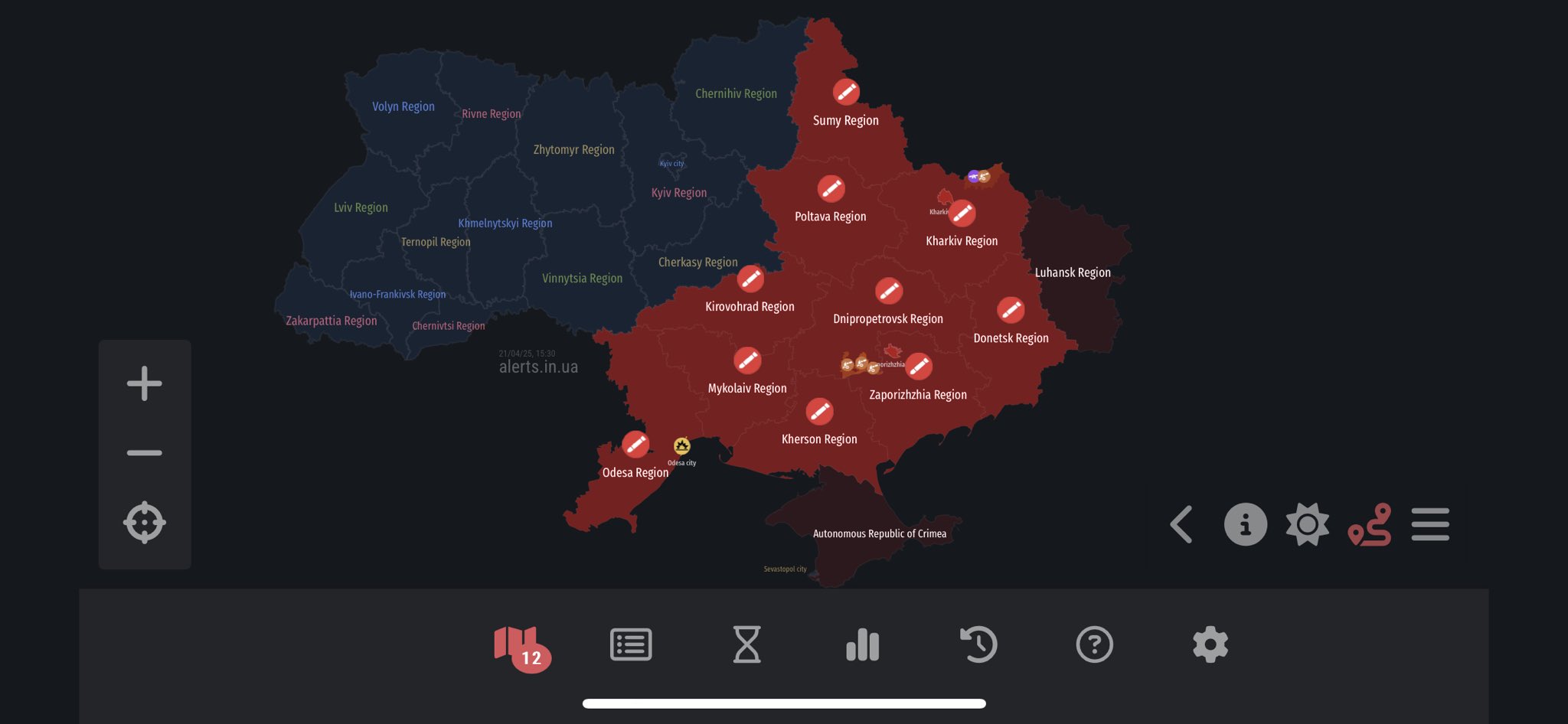 Explosions in Odesa from missile threats from east and south