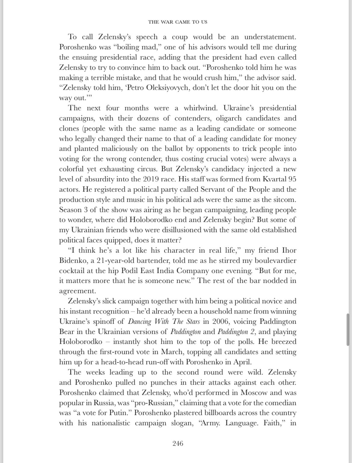 Zelensky’s journey from unconventional candidate to wartime president, detailed in a new book.