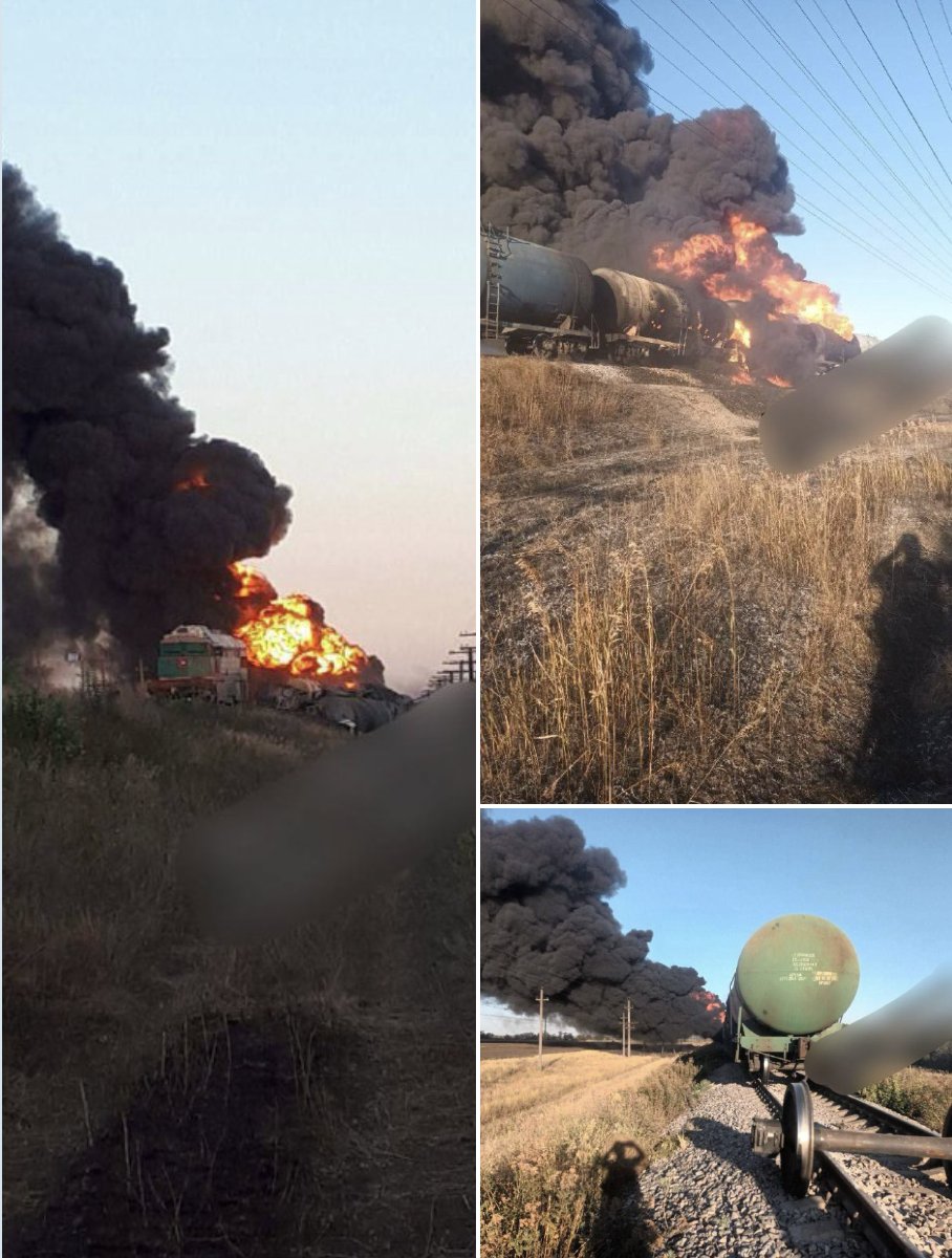 Roniny Brigade Fighters attacked Russian train with drones