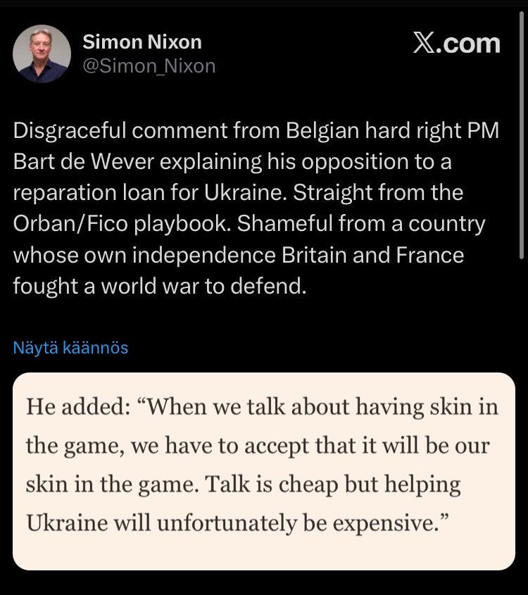 Belgium’s De Wever slows Ukraine aid