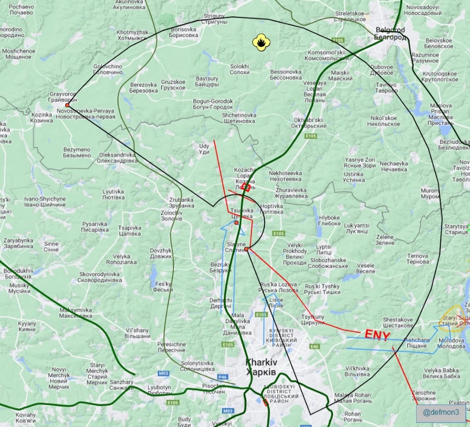Range of Excalibur from recently liberated Ukrainian territory