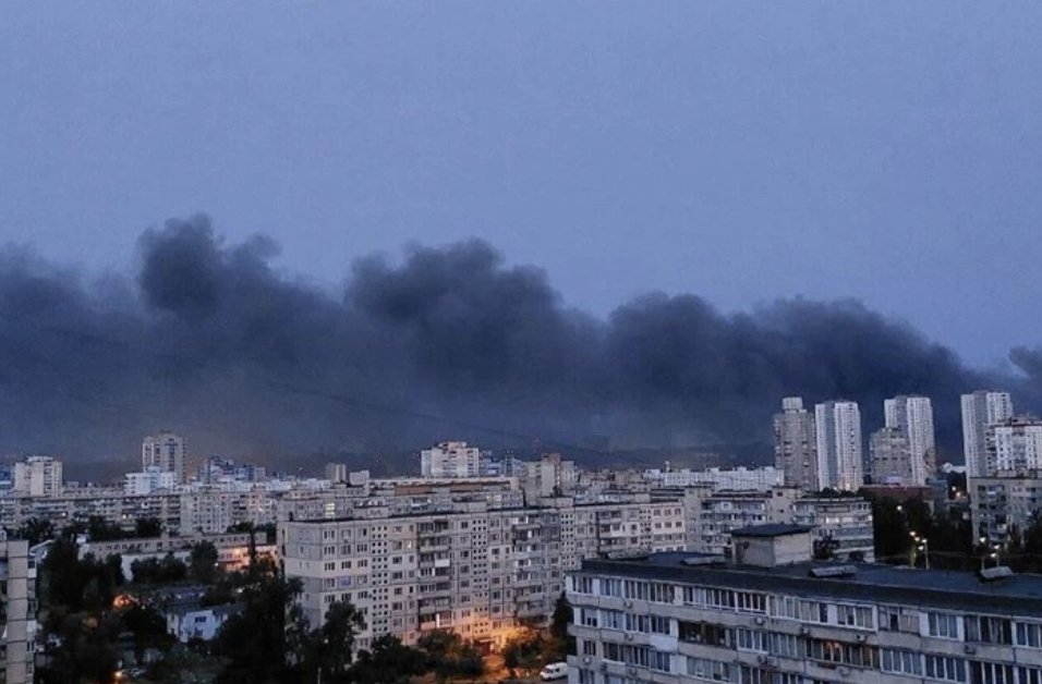 Kyiv engulfed in smoke after Russian strikes