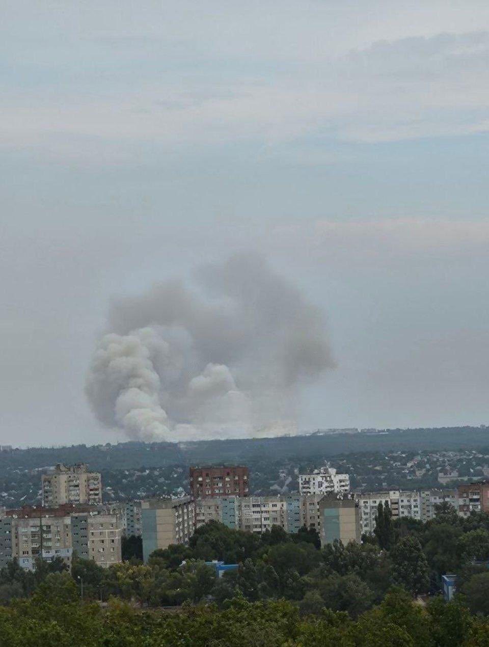 A powerful explosion in temporarily occupied Luhansk