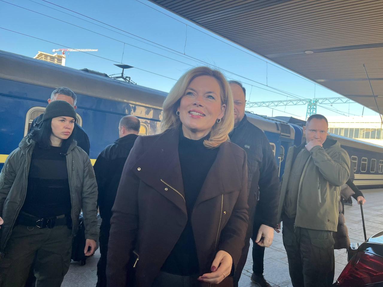 German Bundestag President Julia Klöckner arrives in Kyiv