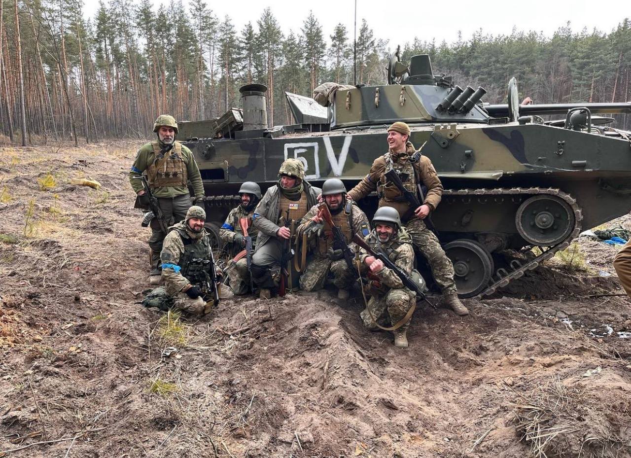 A Russian BMP captured in Irpin