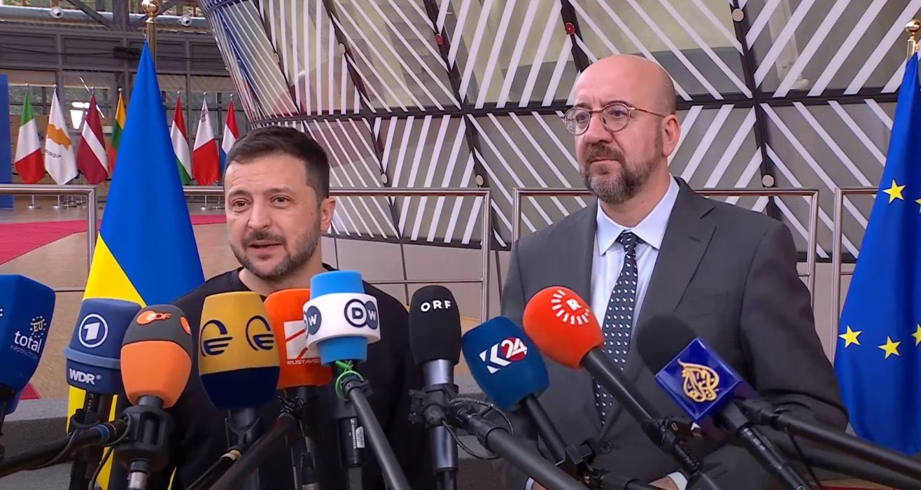 Zelensky meets Charles Michel