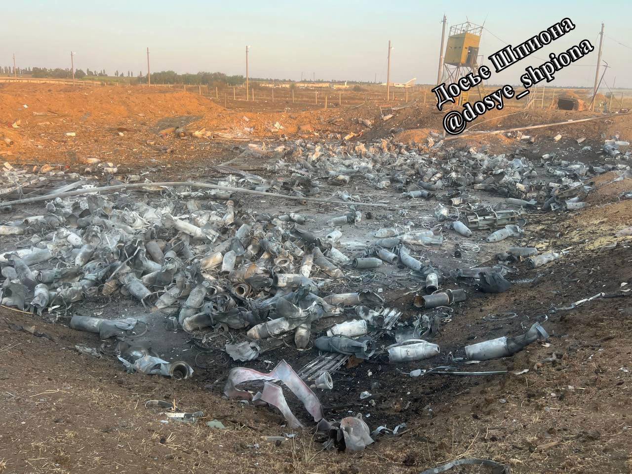 Devastation of a Russian air weapons depot (ground view)