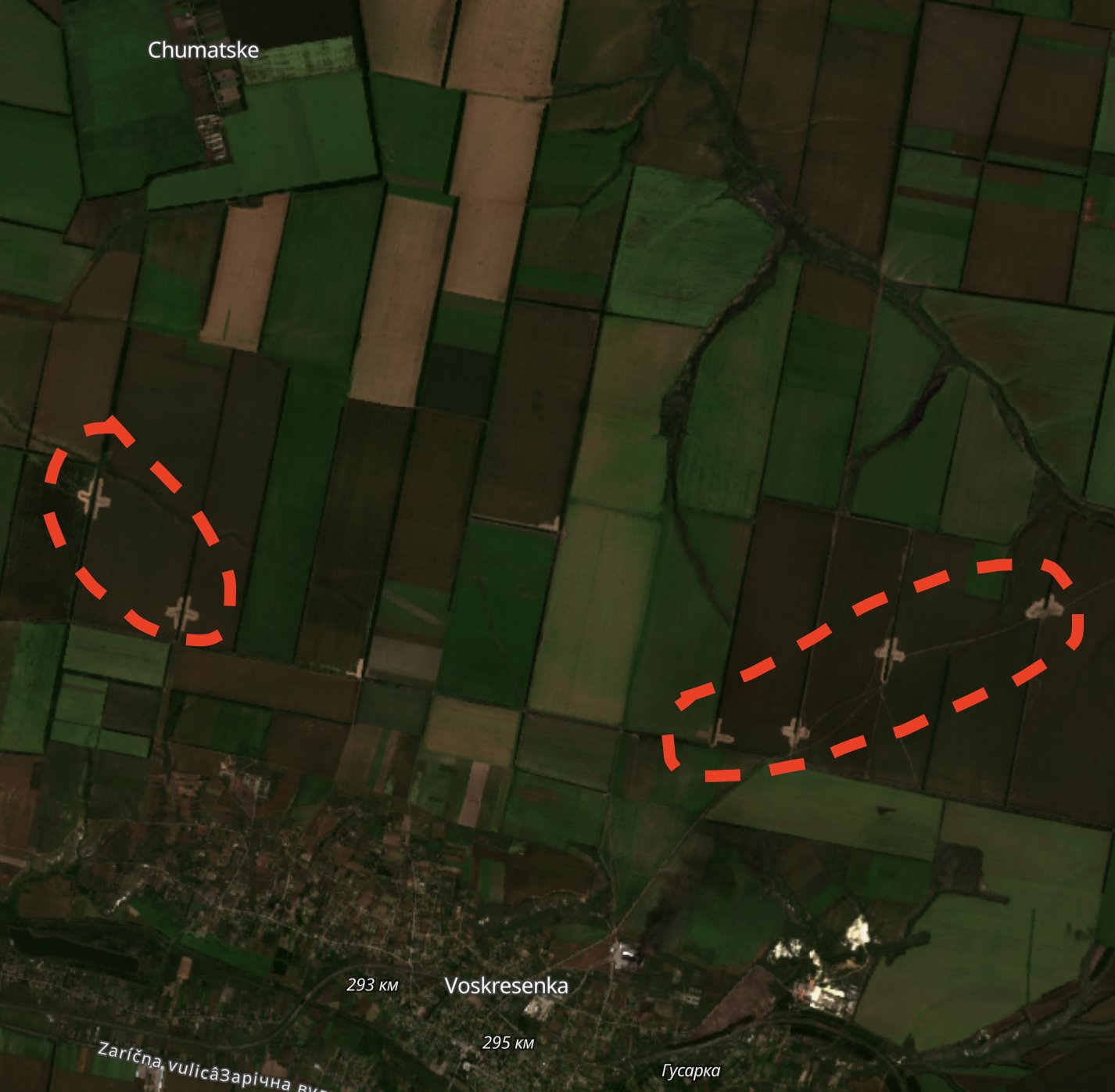 Russians building entrenching positions near Voskresenka and Polohy
