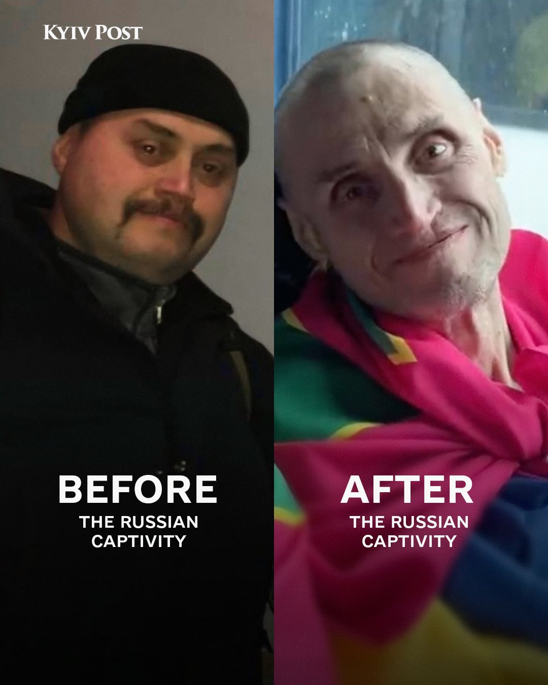 Mariupol defender before and after 3 years in captivity