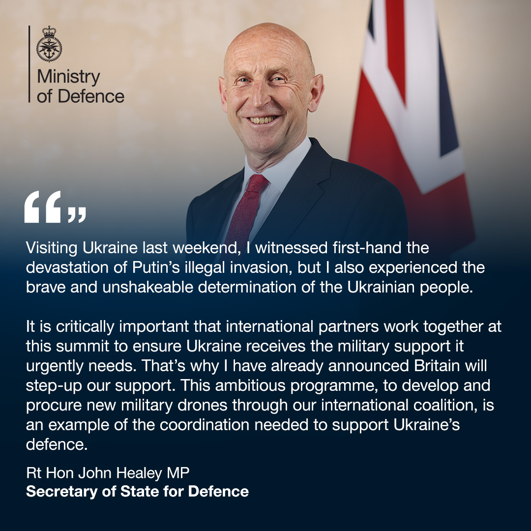 UK praised for drone coalition support in Ukraine