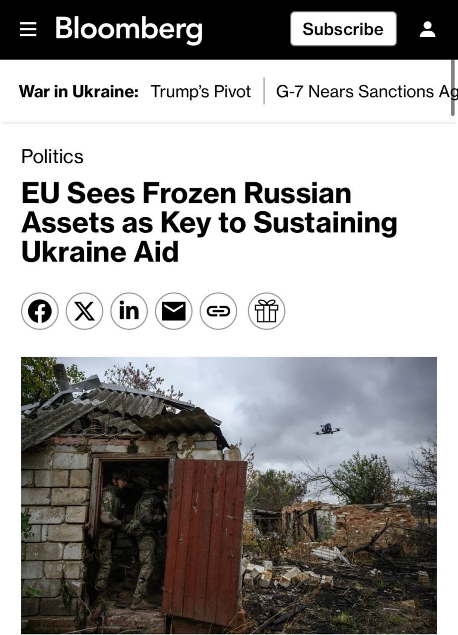 EU plans €140B loans for Ukraine using frozen Russian assets