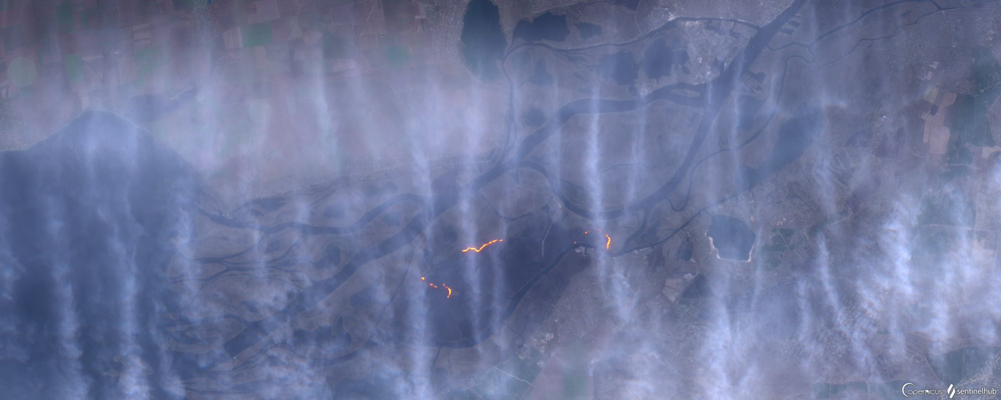 Wildfires detected south of Kherson