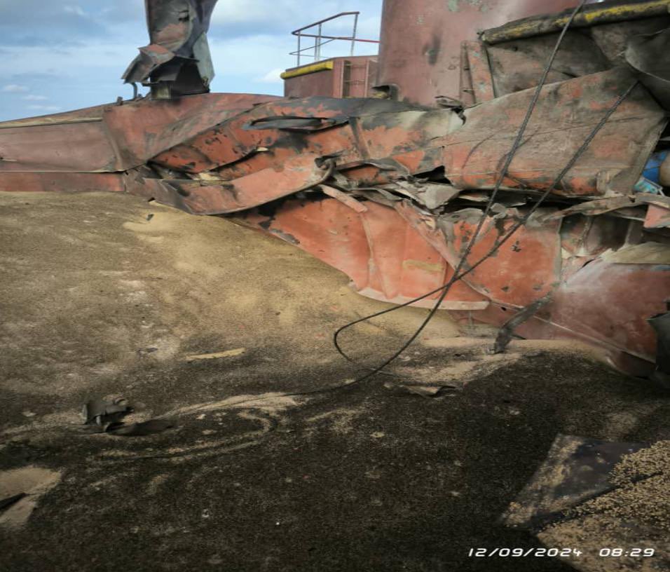 Russian missile hits civilian ship carrying wheat
