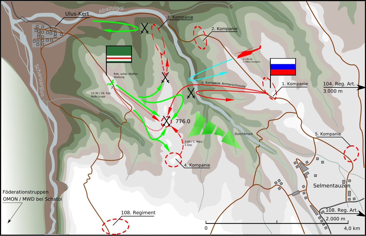 Russian 6th Company at Height 776 near Ulus-Kert