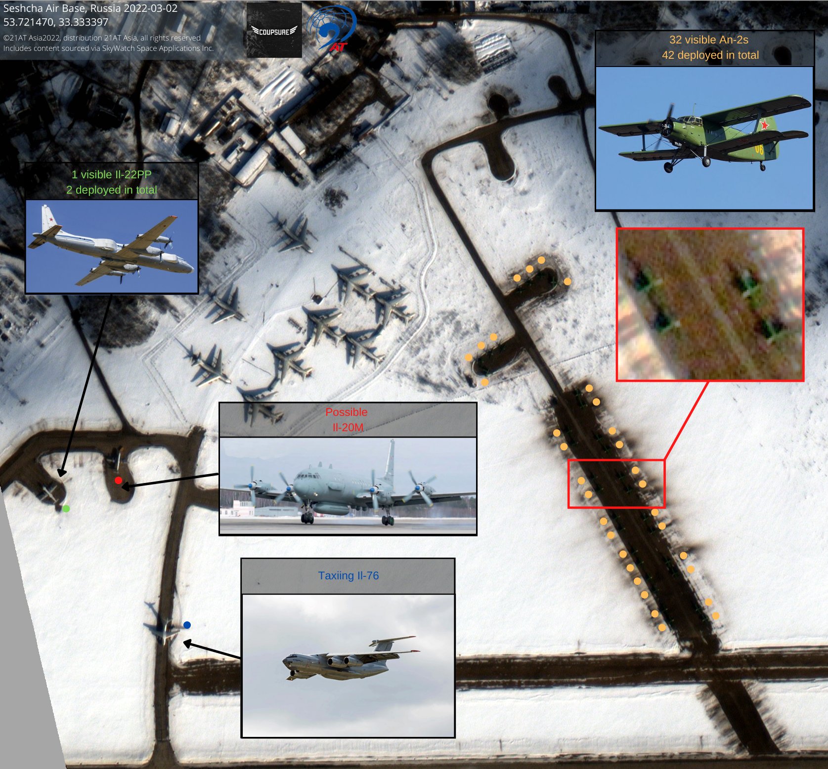Russian aircraft detected near Ukraine